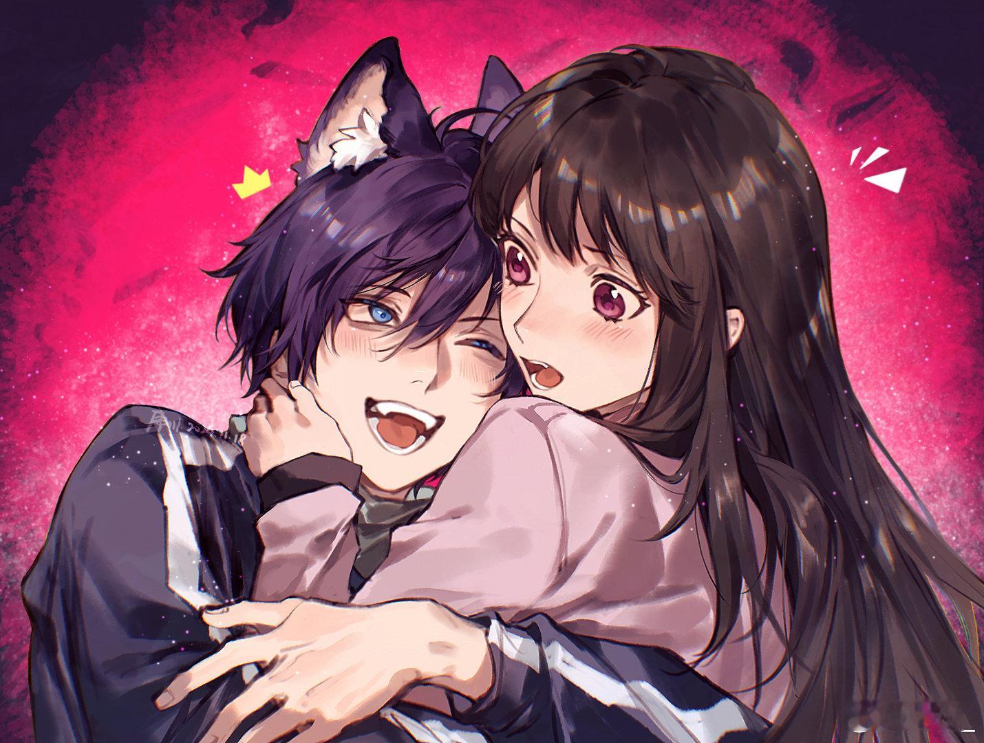 野良神[超话]  夜日  猫猫会突然出现🩵🩷 