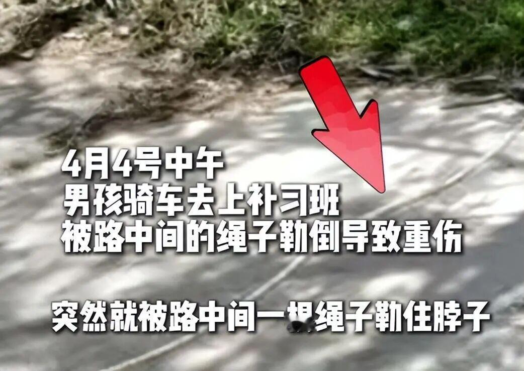 男孩真是可怜，骑车去上补习班却遭遇飞来横祸，气管食道都断了，自己托着头回家求助，