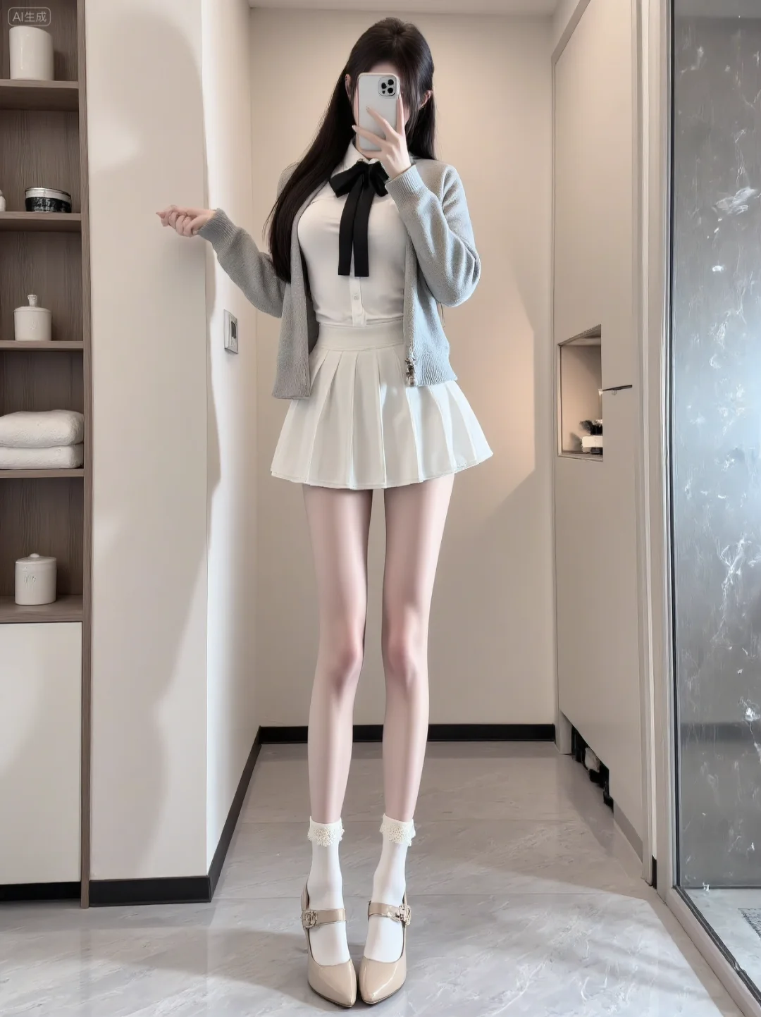 开衫+百褶裙｜解锁温柔学姐感