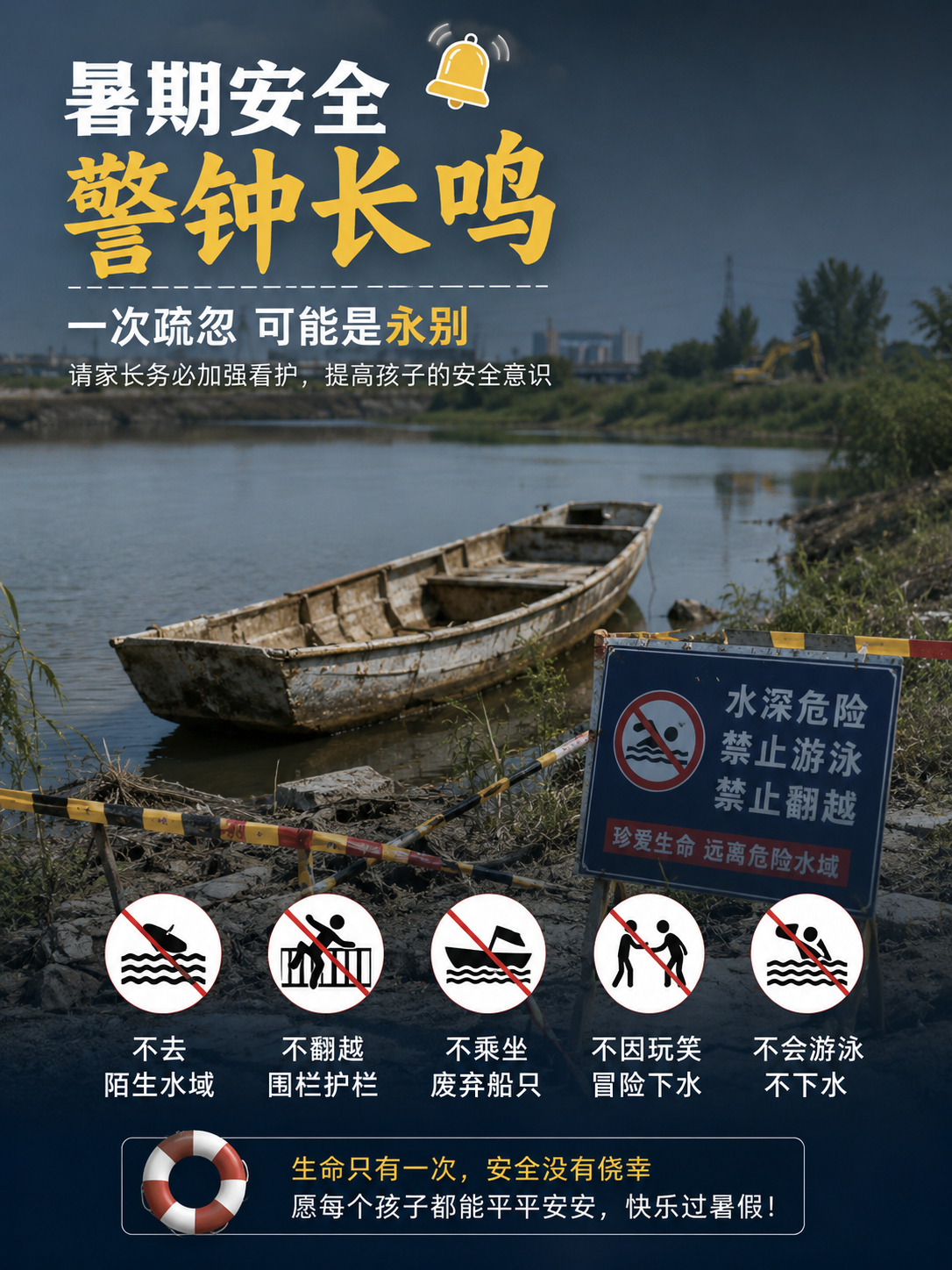 14岁的年纪，本该是无忧无虑的暑假，却因为一次看似普通的“玩水”，再也没能回家。