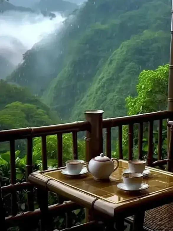 上联：天寒地冻一杯酒，
下联：云淡风轻半盏茶。