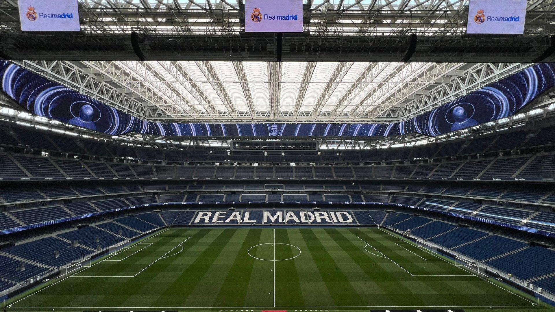 伯纳乌球场已准备就绪！西甲联赛皇马vs奥萨苏纳halamadrid ​​​