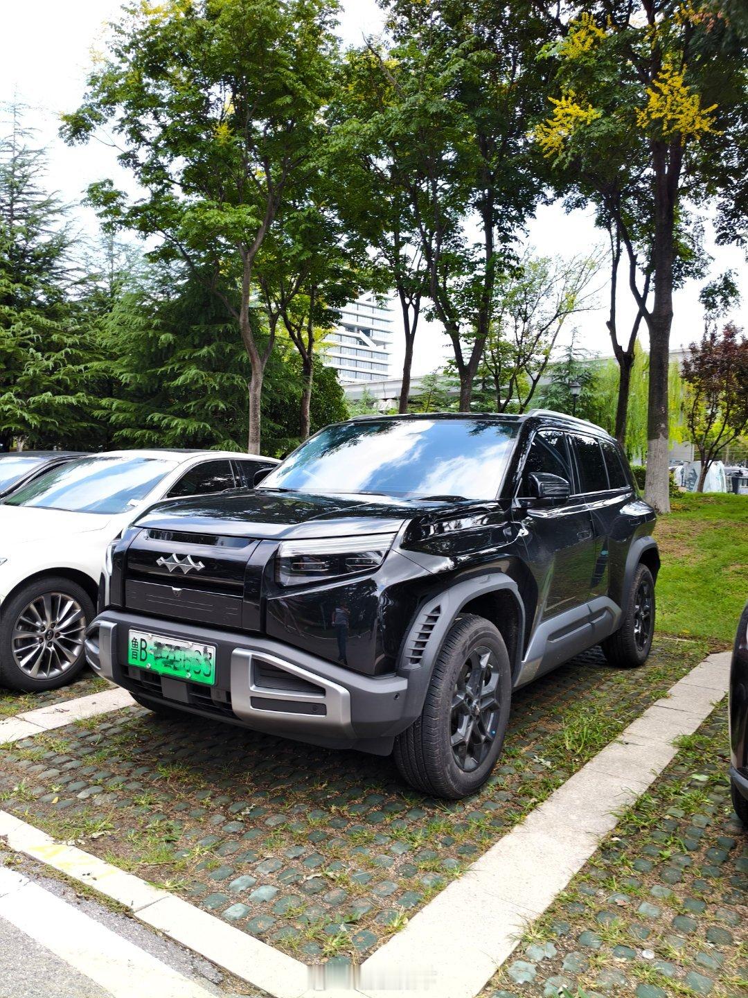 青岛某“世界第二”级超级公司研发中心……各种新车。前面两有辆2025款方程豹豹5
