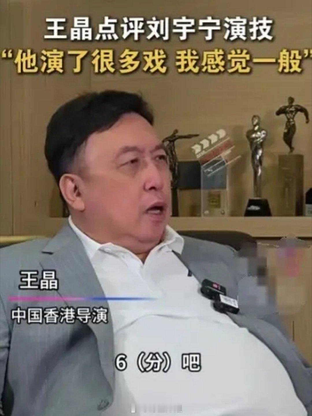 王晶给刘宇宁演技打6分。。。。你们怎么看？ 