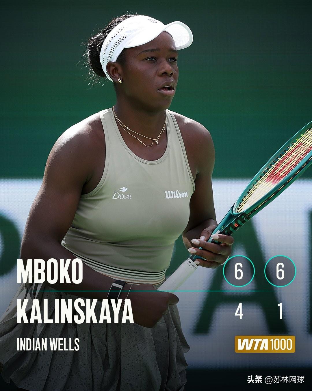 🇨🇦姆博科6-4/6-1卡琳斯卡娅🇷🇺
打进印第安维尔斯16强。
加拿大