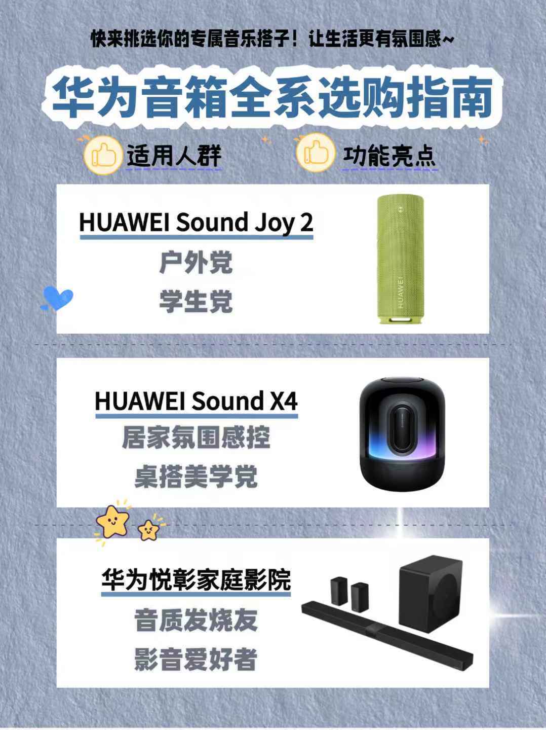 华为音箱选购指南，别错过你的音乐搭子🎯