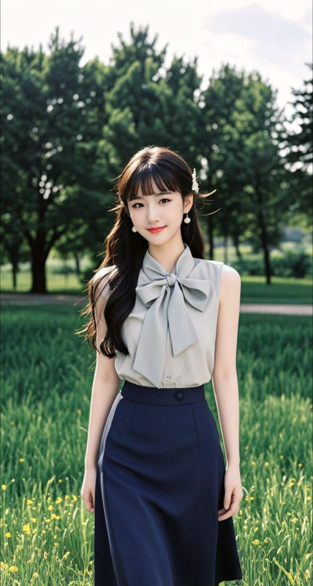 AI扩图 AI青坪温婉淑女