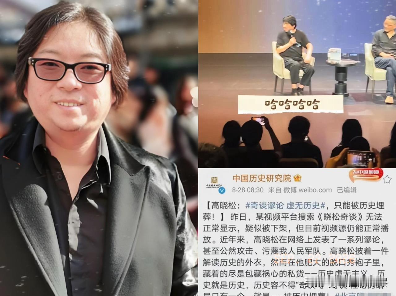 曾经被中国历史研究院官方实锤，
定性为历史虚无主义的高晓松，
居然被邀请担任海浪