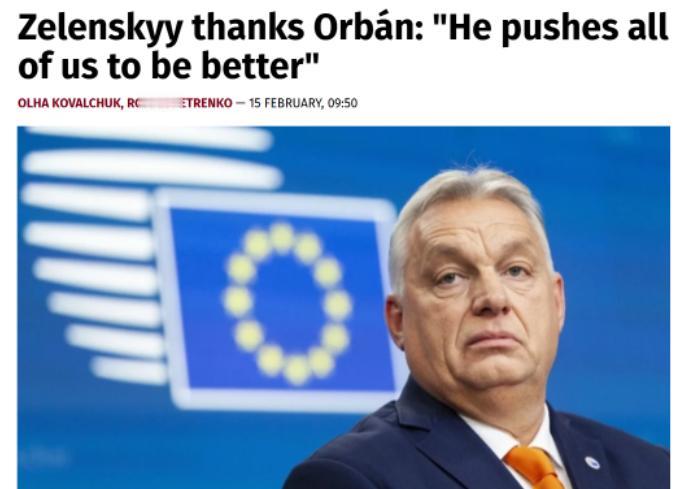 欧尔班啊， 欧尔班！听了泽连斯基的话之后，会作何感想？今年，慕尼黑安全会议将该奖