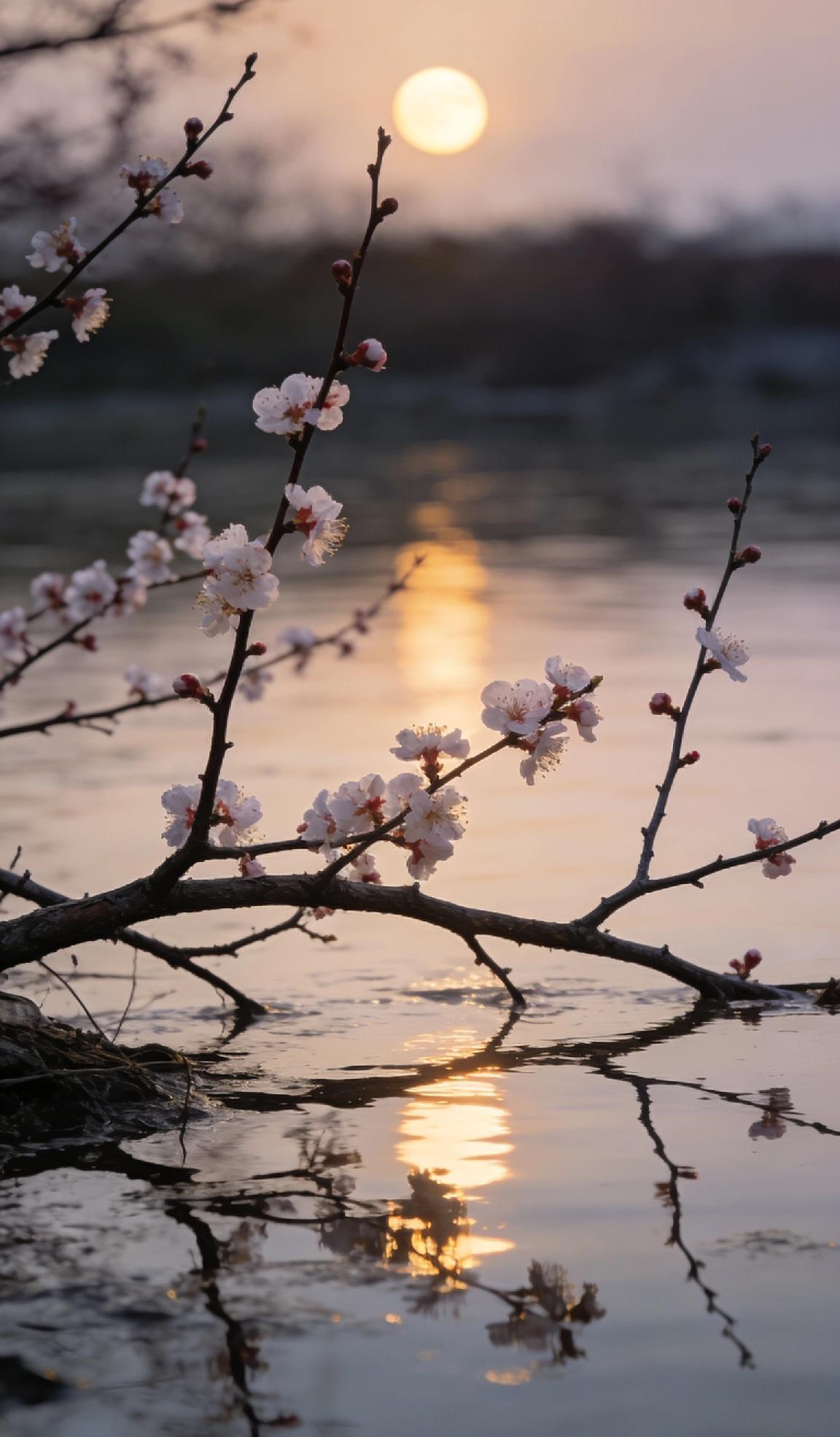 总有些诗句，无需浓墨重彩，一读便入心。
疏影横斜水清浅，暗香浮动月黄昏，是月下独
