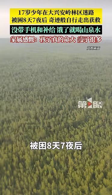 四川17岁少年，孤身闯入大兴安岭原始林区采松塔，没带手机没带食物，被困8天7夜！