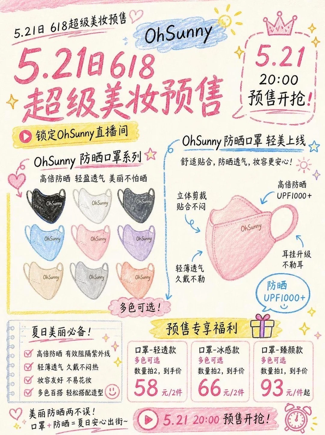 618李佳琦的防晒口罩✨Ohsunny