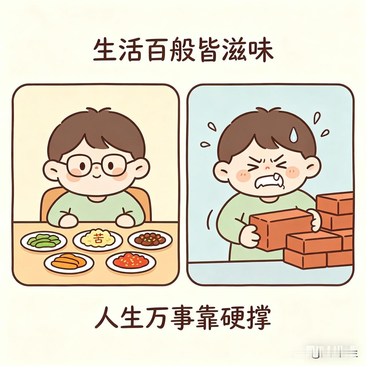 一副对联说的是我一边崩溃一边咬牙硬扛？这些日子里，我到底靠什么撑下去？
 
上班