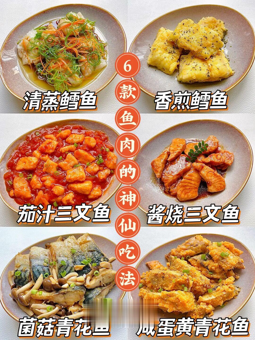 6种鱼肉的神仙吃法‼️营养美味，简单快手