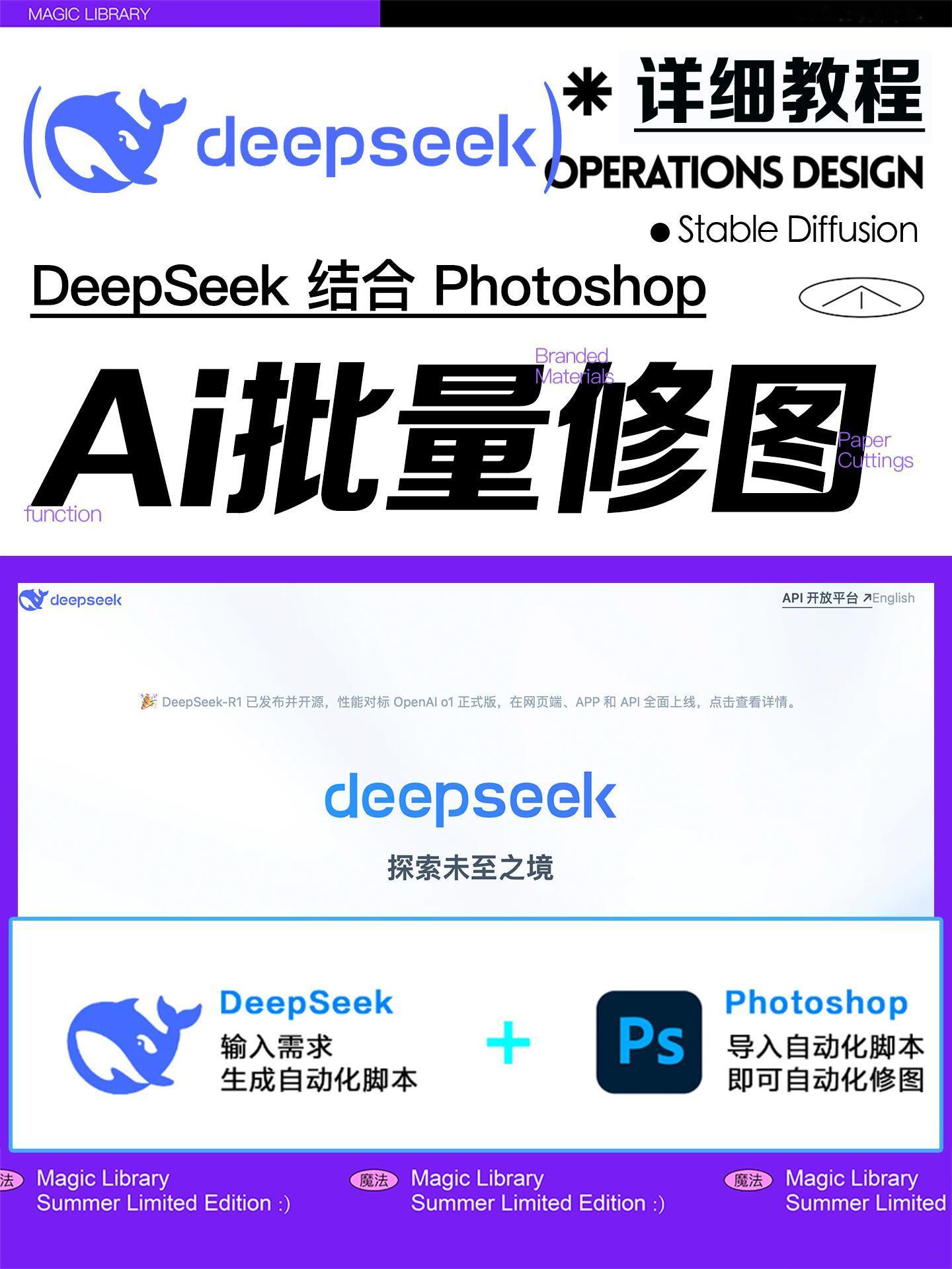 ai创造营 AI批量修图教程！DeepSeek+PS批量修图杀疯了📸 教程亮点