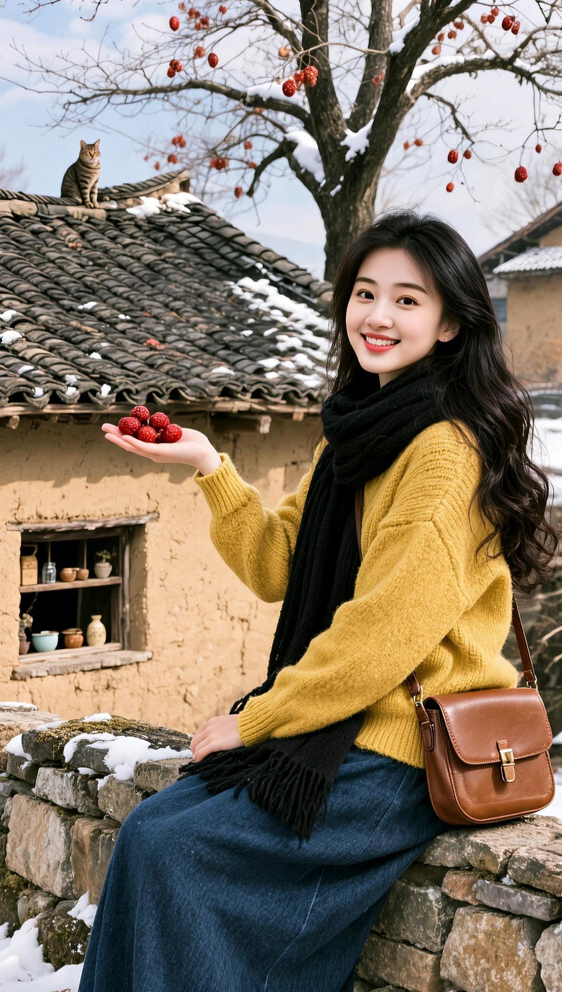 AI暖冬胶片写真 抖音ai创作 家乡的味道