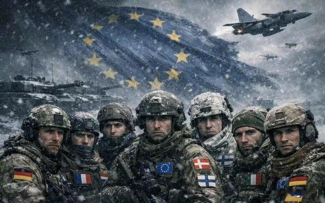 英国向格陵兰岛派兵一名想象中的欧洲大军和真实的欧洲小兵