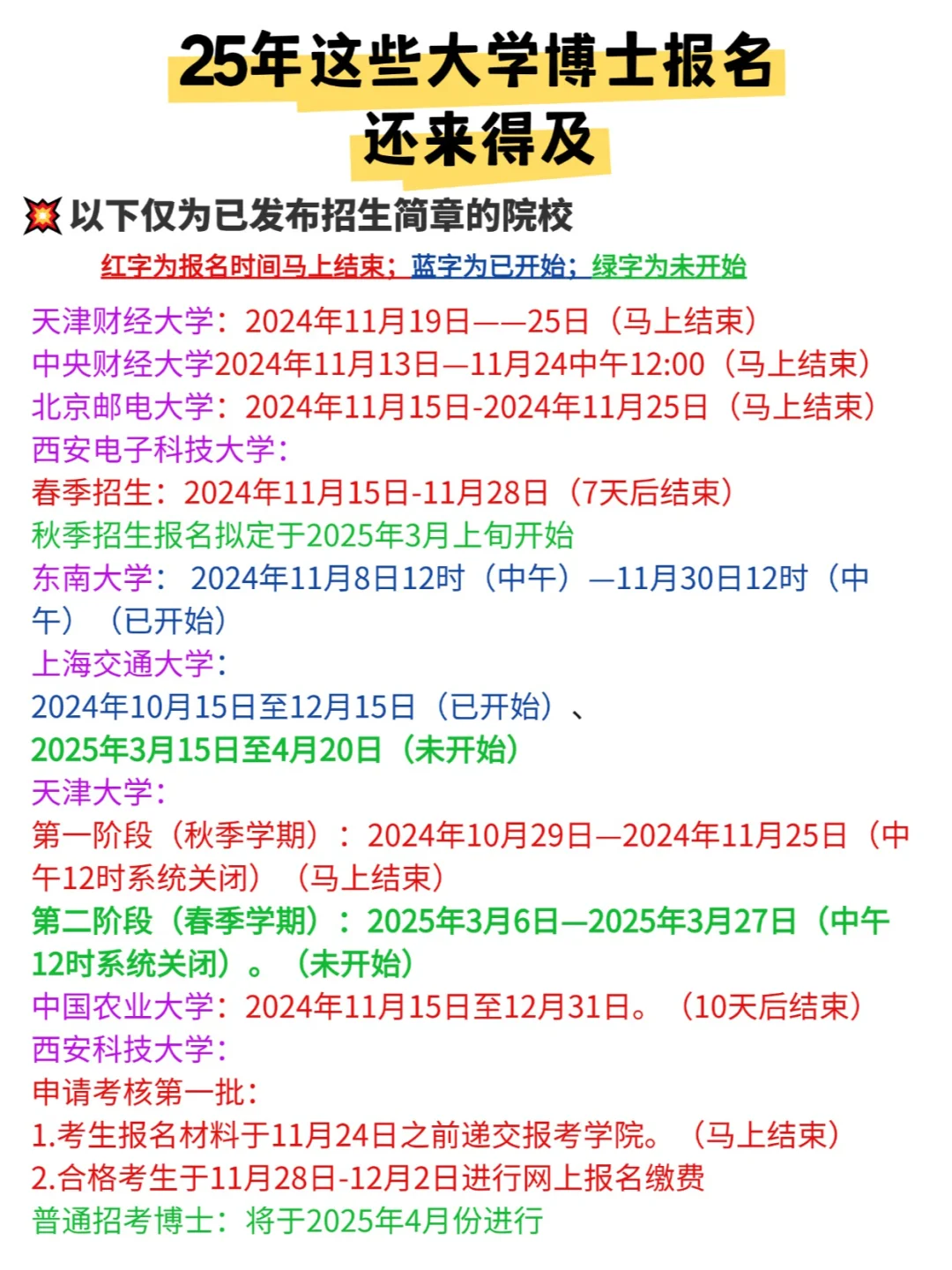 25年这些大学博士报名还来得及❗