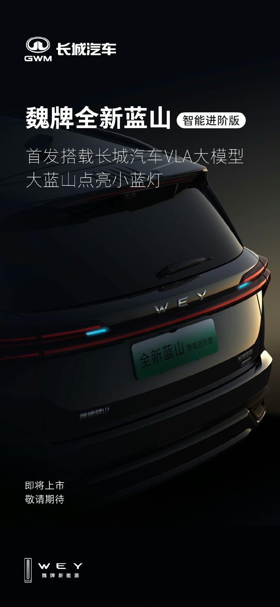 魏牌全新蓝山智能进阶版也安排上了智驾小蓝灯了。长城汽车VLA首搭魏牌蓝山308_