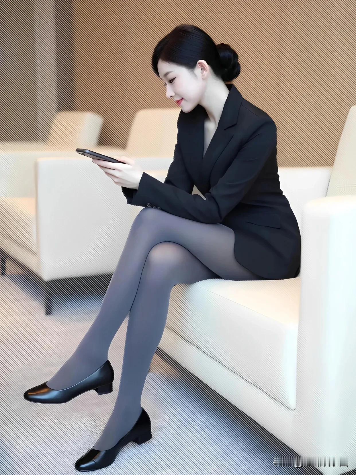 熟妇灰丝穿搭