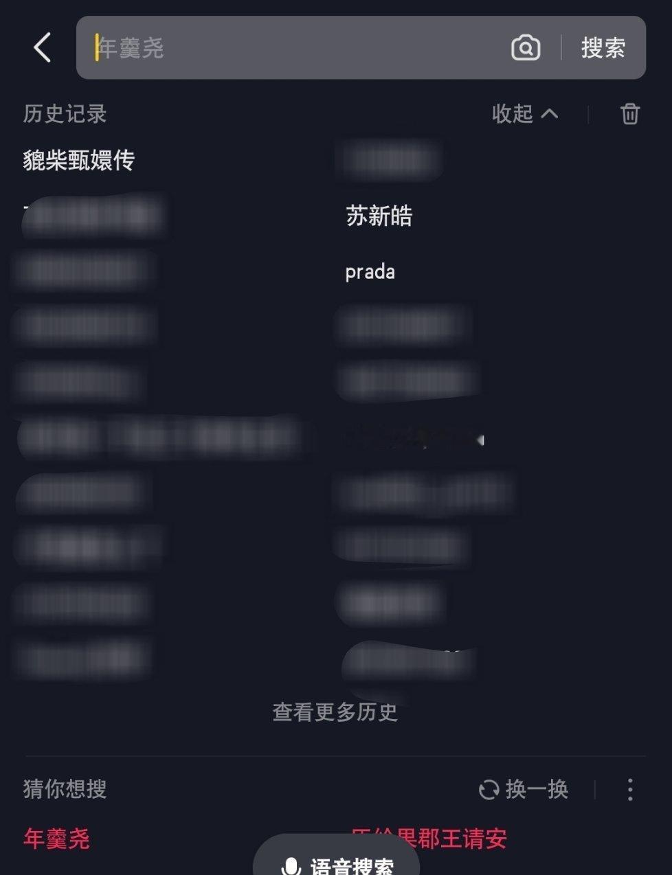以前这里全都是我搜的甄嬛传解说博主，现在全部都是咖嘿投稿的痘印皓，一大半还搜不出