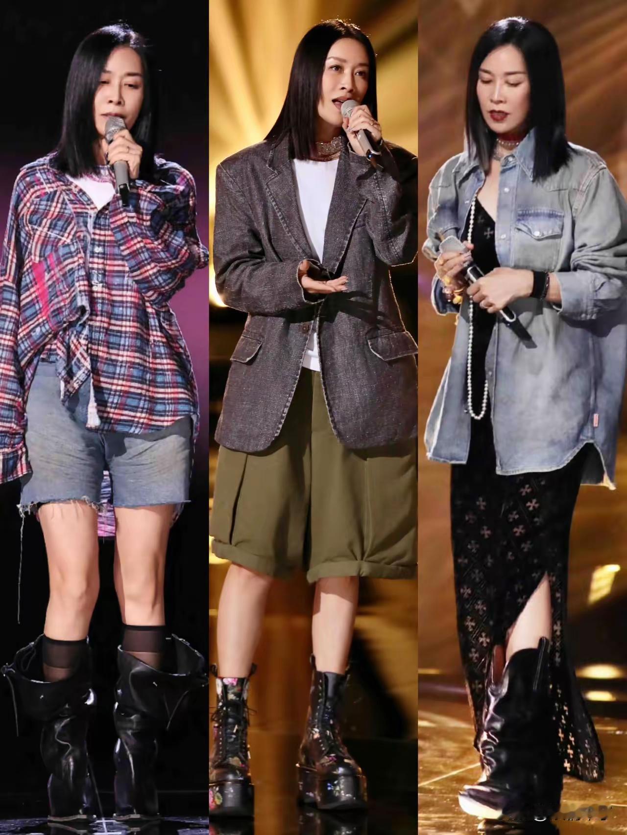 想不到，
那英还有这一手。
论年纪，也不年轻了。
论颜值，真的排不上号。
但是，