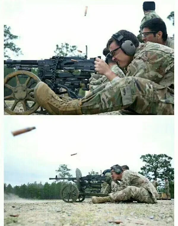 美军试射SG43（53式重机枪）重机枪