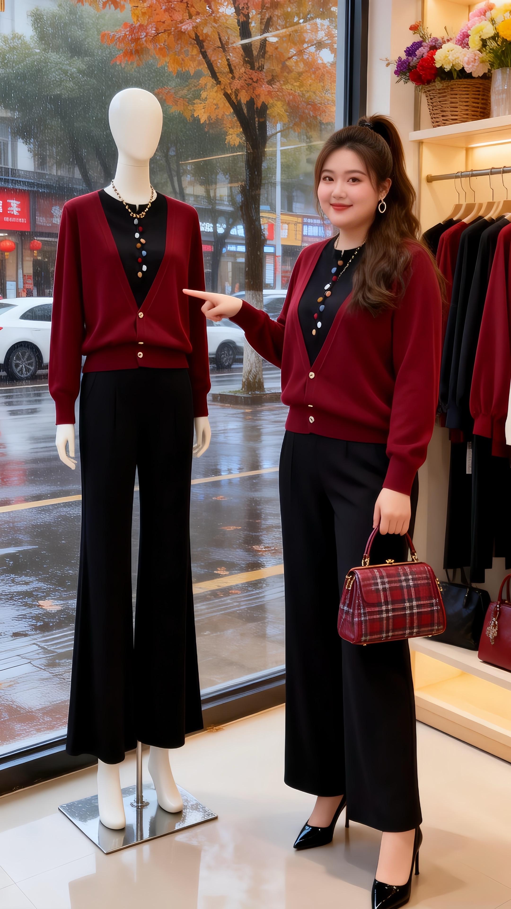 梨型身材穿搭一眼就心动高级感穿搭年底微胖女生体面穿搭微胖女孩秋冬也要有...