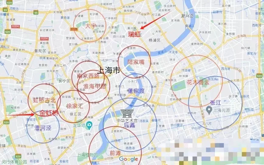 上海的地段强弱，完全不看环线