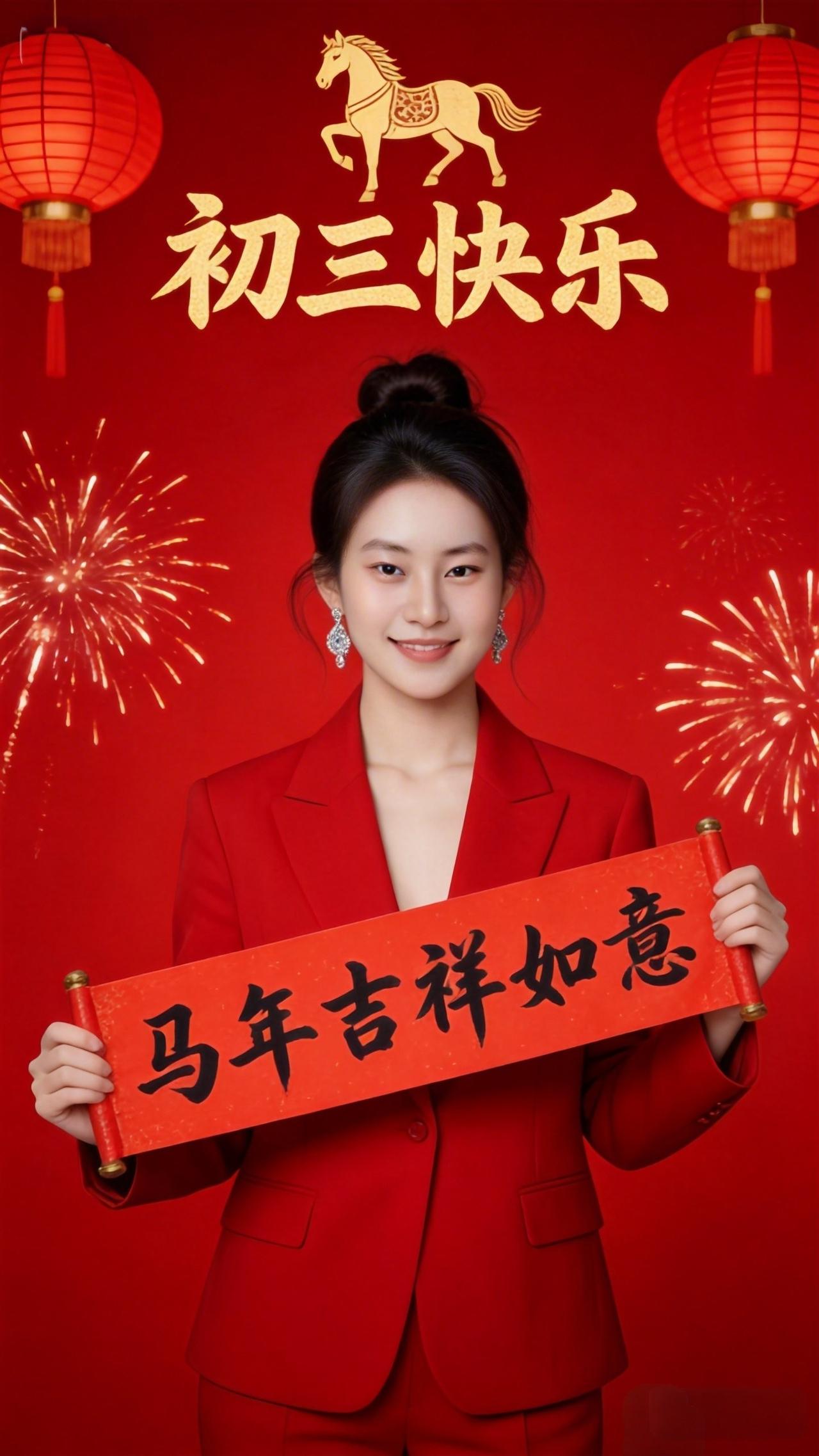 新年快乐！🎉🐴💖 马年吉祥如意，愿你万事顺心！🌟✨