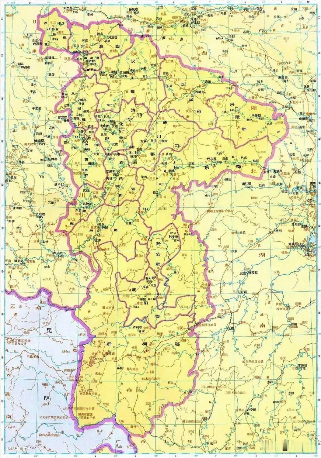 《大隋行政区划巴东诸郡》
隋王朝 历朝历代疆域图 元朝地图 唐朝行政区划 李渊王