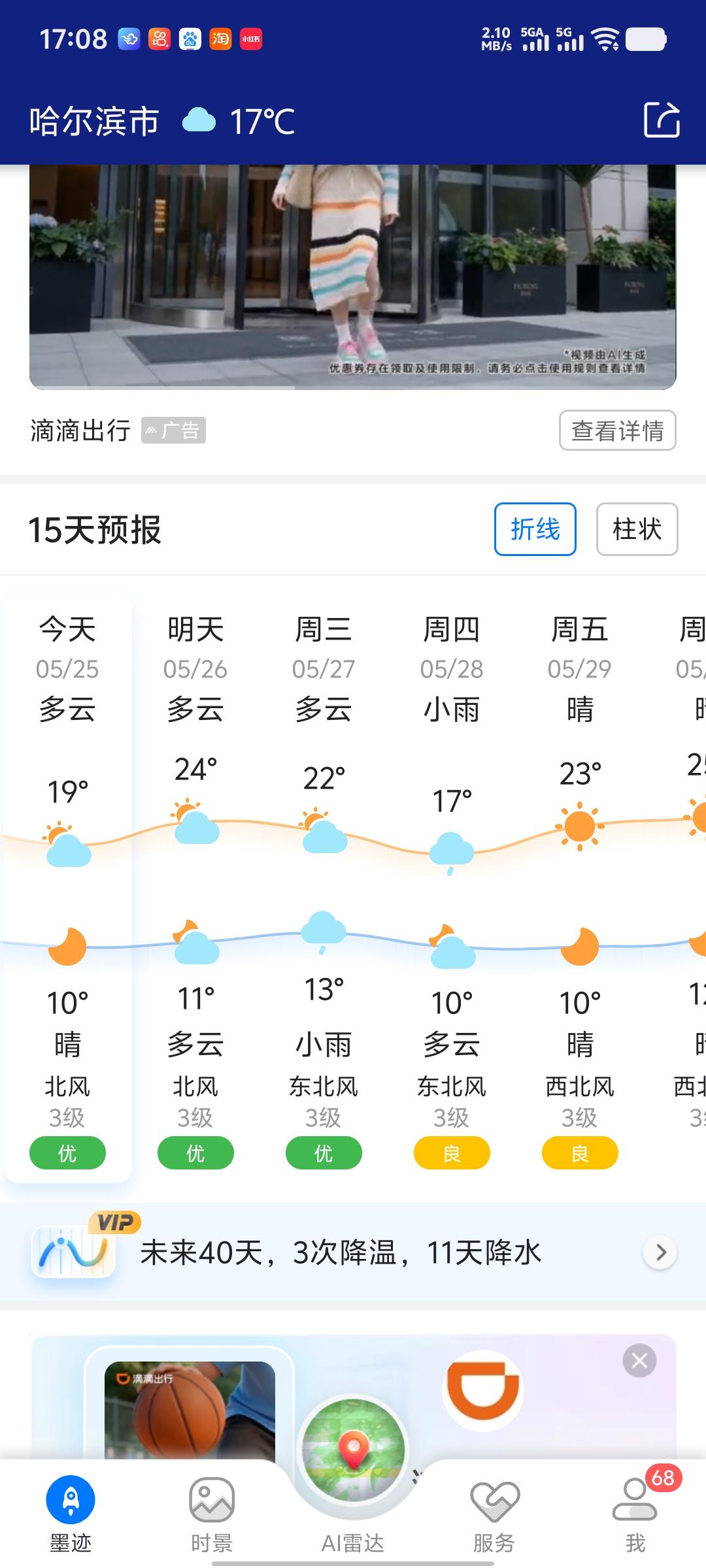 东方最冷的时候是春节前后，晚上最低气温到过零上12度，也就一周左右。想不到哈尔滨