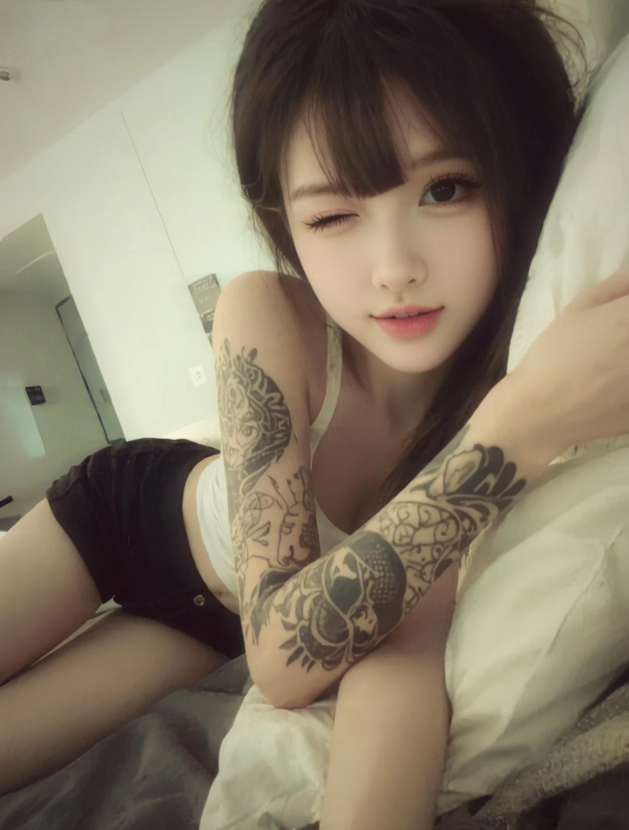 非要长得好看吗 花臂给你当枕头不行吗