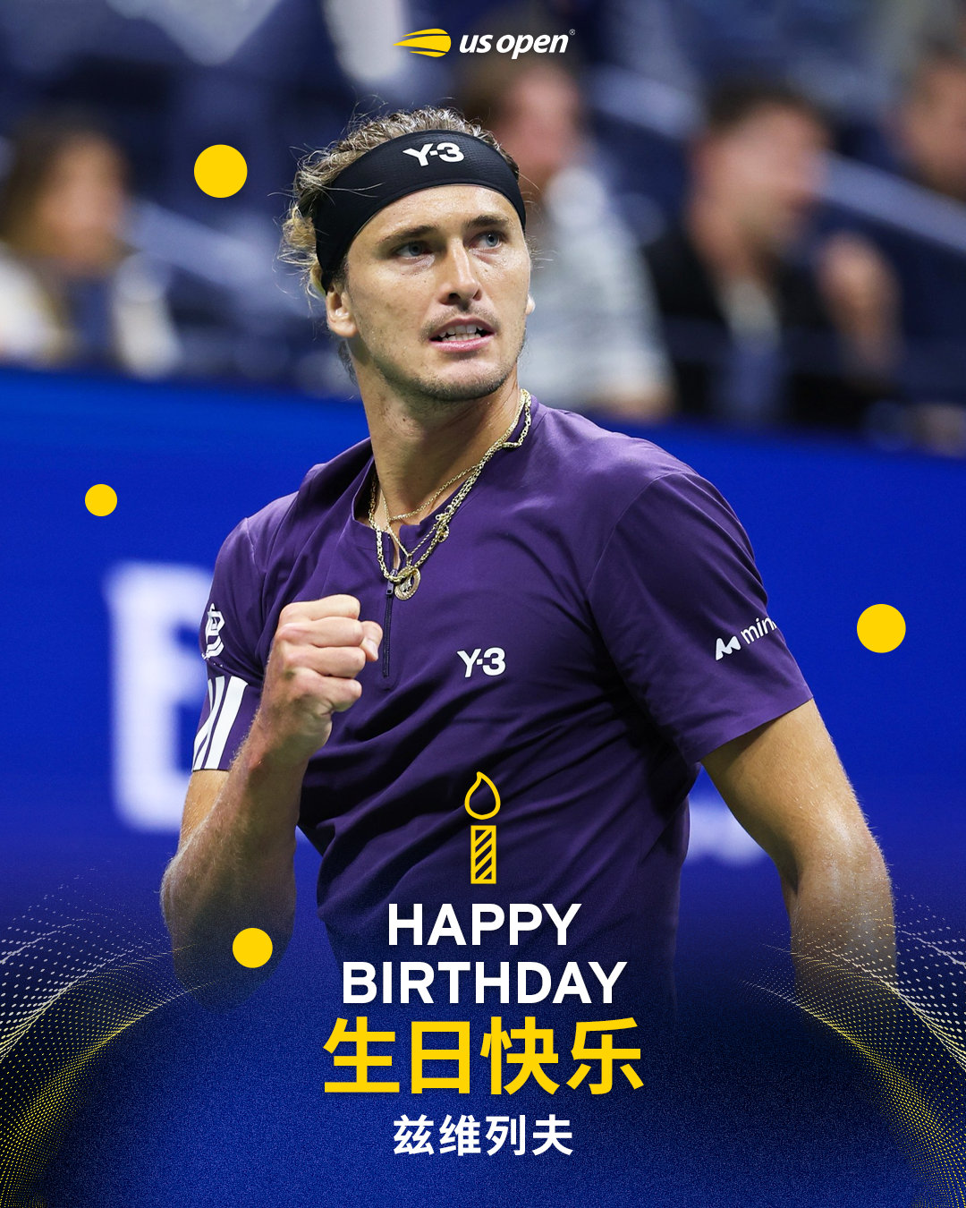 回归赛场的每一步👣都是对自我的重建💪祝兹维列夫生日快乐🎂美网2026