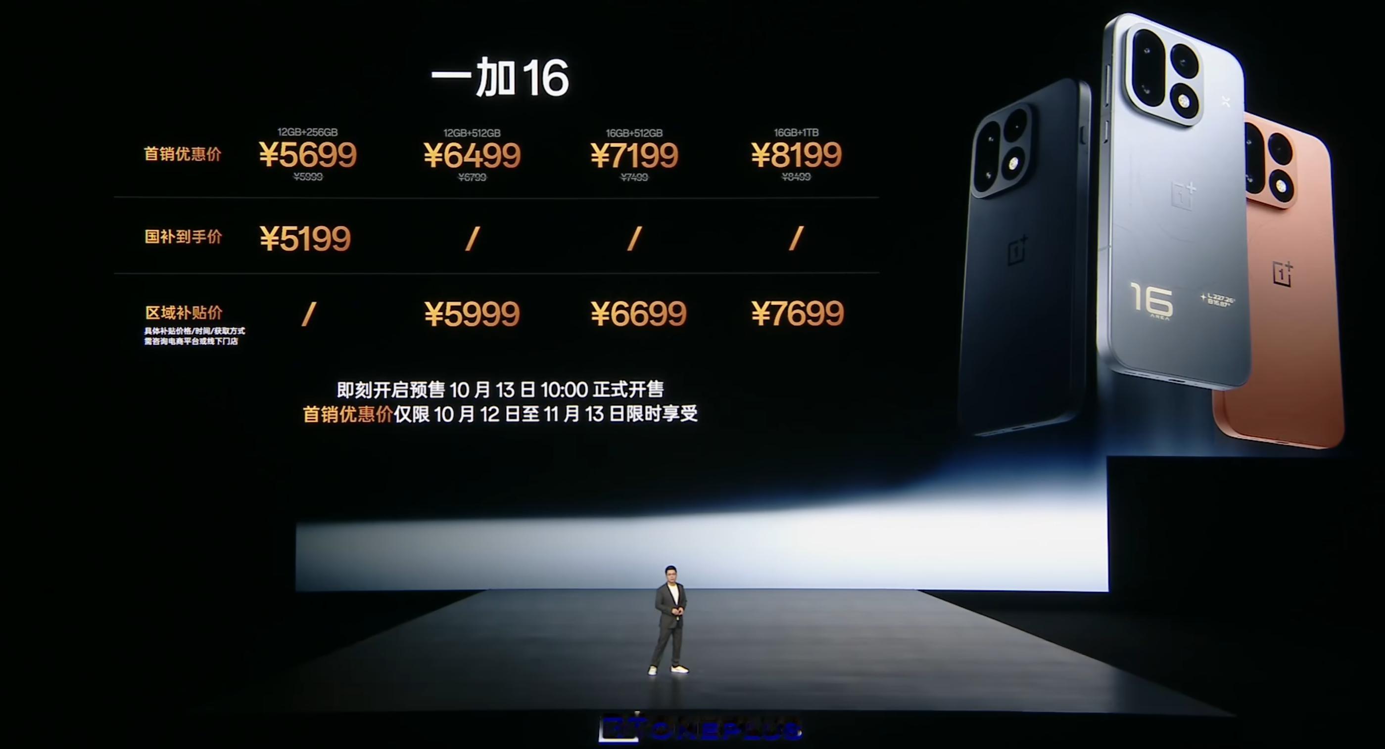 目前最便宜的骁龙8EE6手机来了，一加16发布，5699元起12+256GB：5