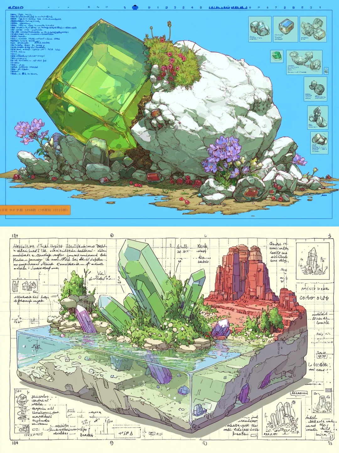 悬浮矿石共生系统