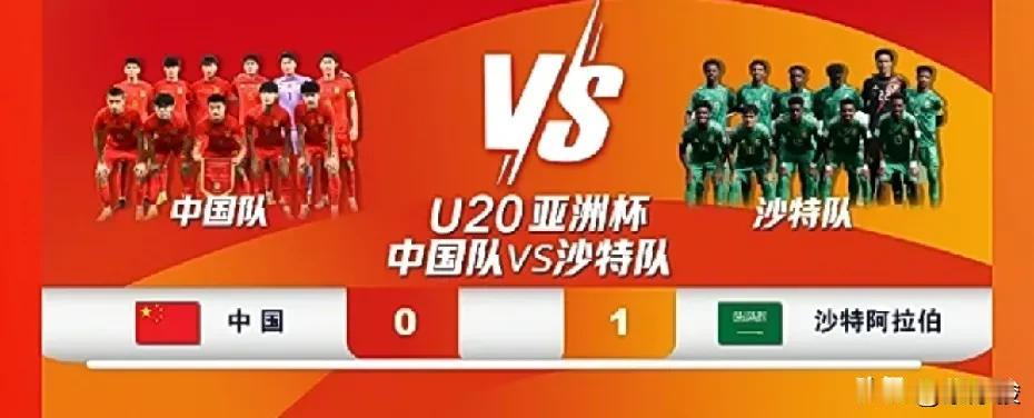 U20亚洲杯，国足0-1，补时阶段被沙特队绝杀出局。

这场1/4决赛非常重要，