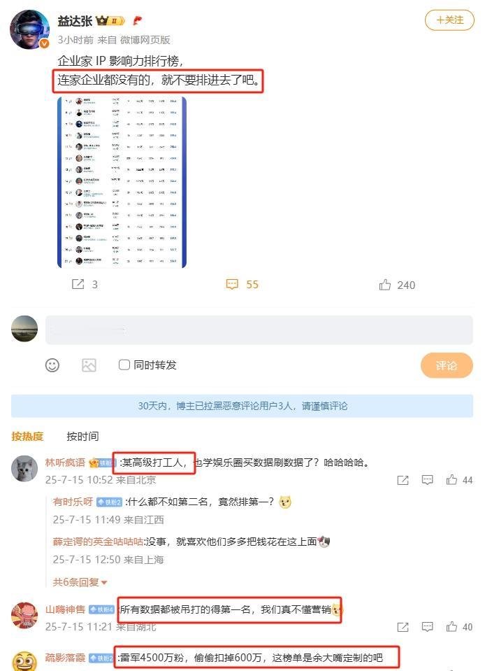 为了争第一，他们要把余承东开除出“企业家”行列！前几天，6月份抖音的企业家IP影