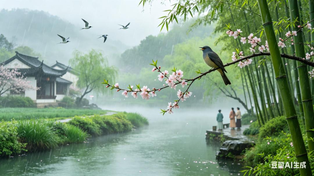 鹧鸪天 · 初夏游百泉湖

漱玉喷珠下九重，
苏门山下浸空濛。
桥分柳色烟光里，
