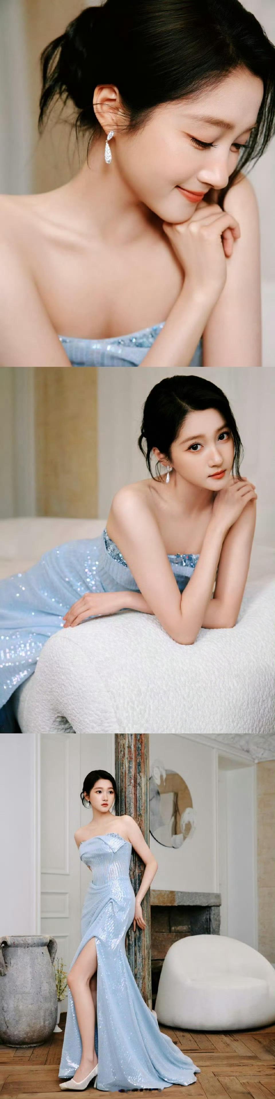 关晓彤浓颜系美女无需复杂造型极致的美貌只需要简单的修饰[拜托]妆造越素越美啊！谁