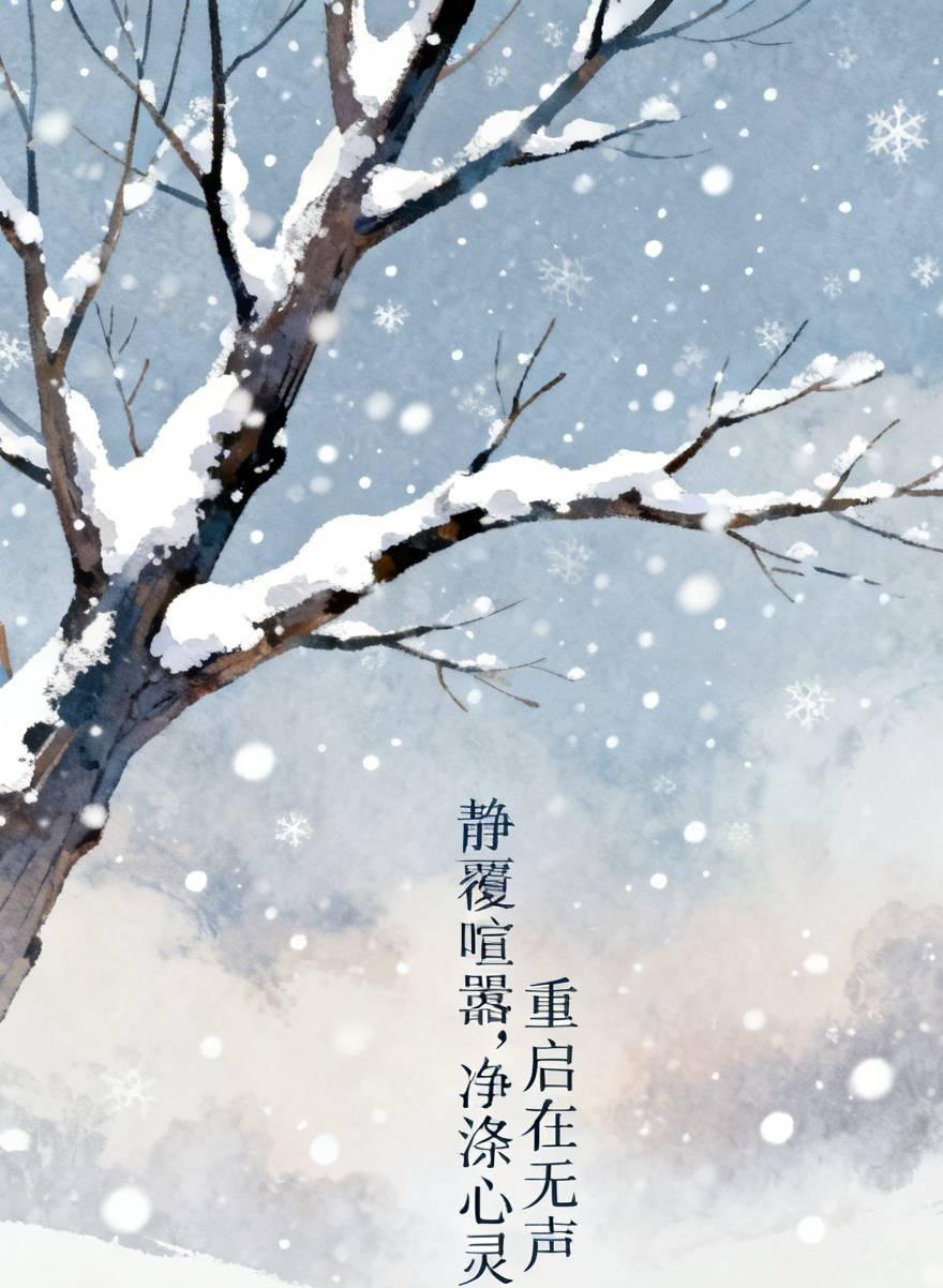 雪的覆 ❄️静覆喧嚣，净涤心灵；重启在无声。
雪悄然飘落，覆盖污秽与荒芜，世界一