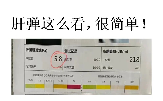 肝弹这么看，更简单！ 小于7.3，恭喜你，你的肝脏很健康！ 7.3~9...