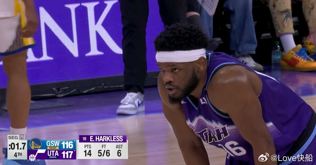 爵士的小方脑袋，原快船发展联盟第一悍将伊莱贾·哈克莱斯顶住压力，命中关键两次罚球