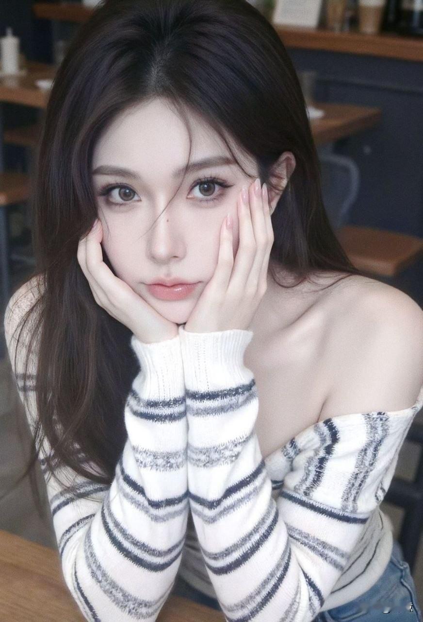 这姑娘看着好温柔，眼睛好大。