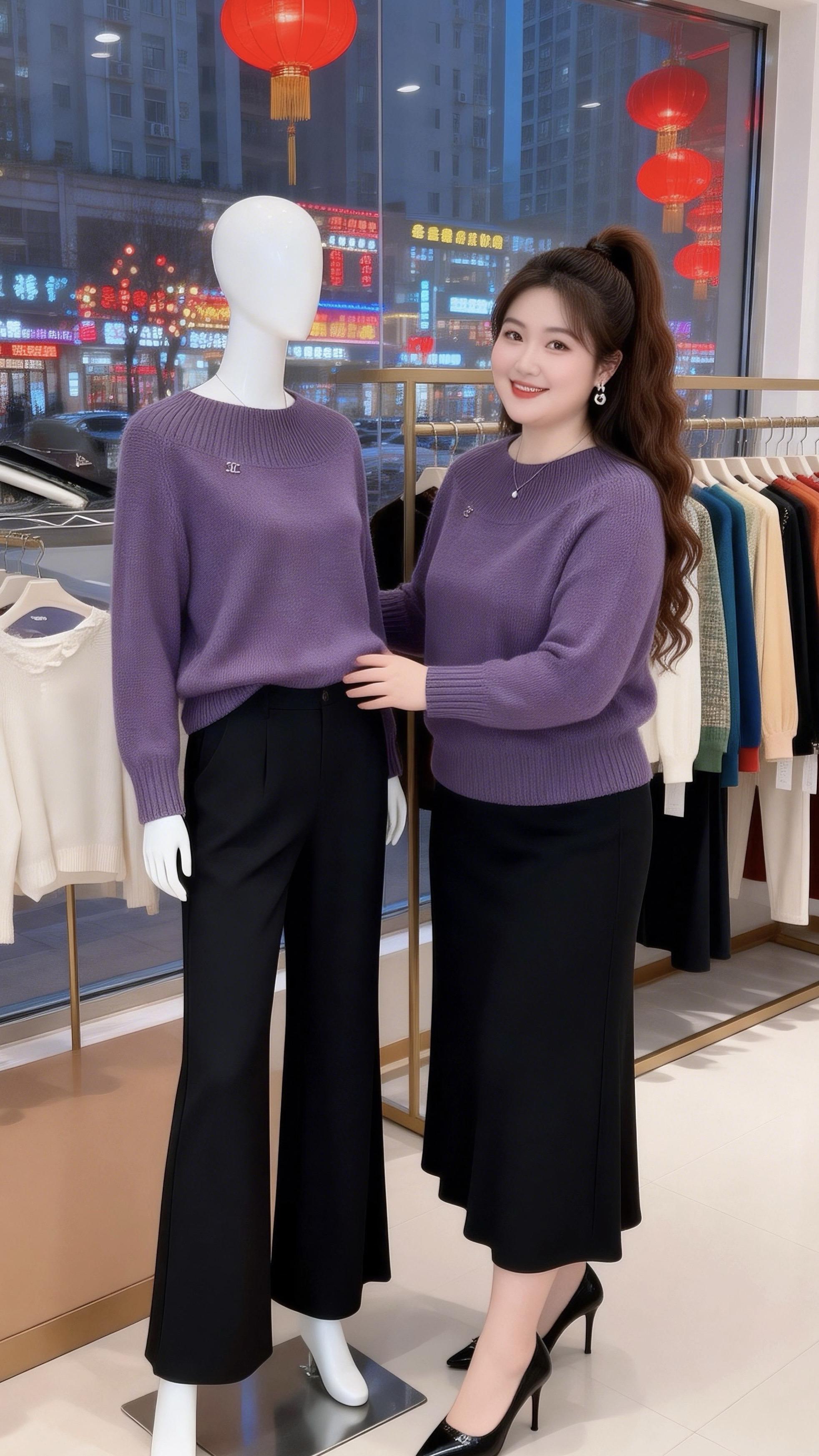 大码女装 穿出高级感 减龄显瘦穿搭  内搭外穿都好看 年底微胖女生体面穿搭