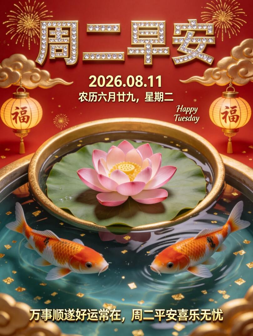 2026.8.11周二早安祝福图片壁纸拿图吱一声噢～ 
