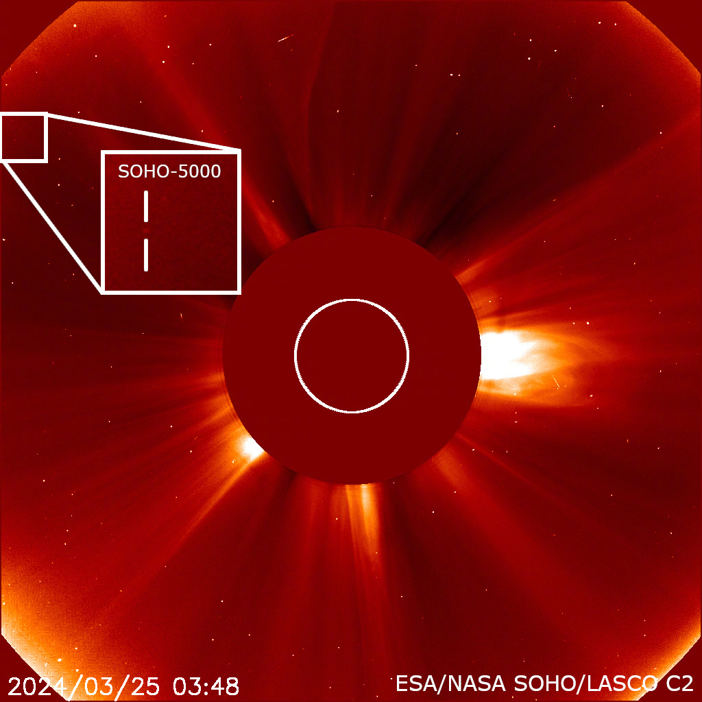ESA/NASA 的SOHO任务发现了第 5000 颗彗星！SOHO-5000（