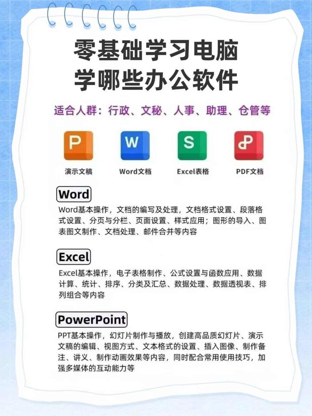 0基础学电脑｜办公软件篇