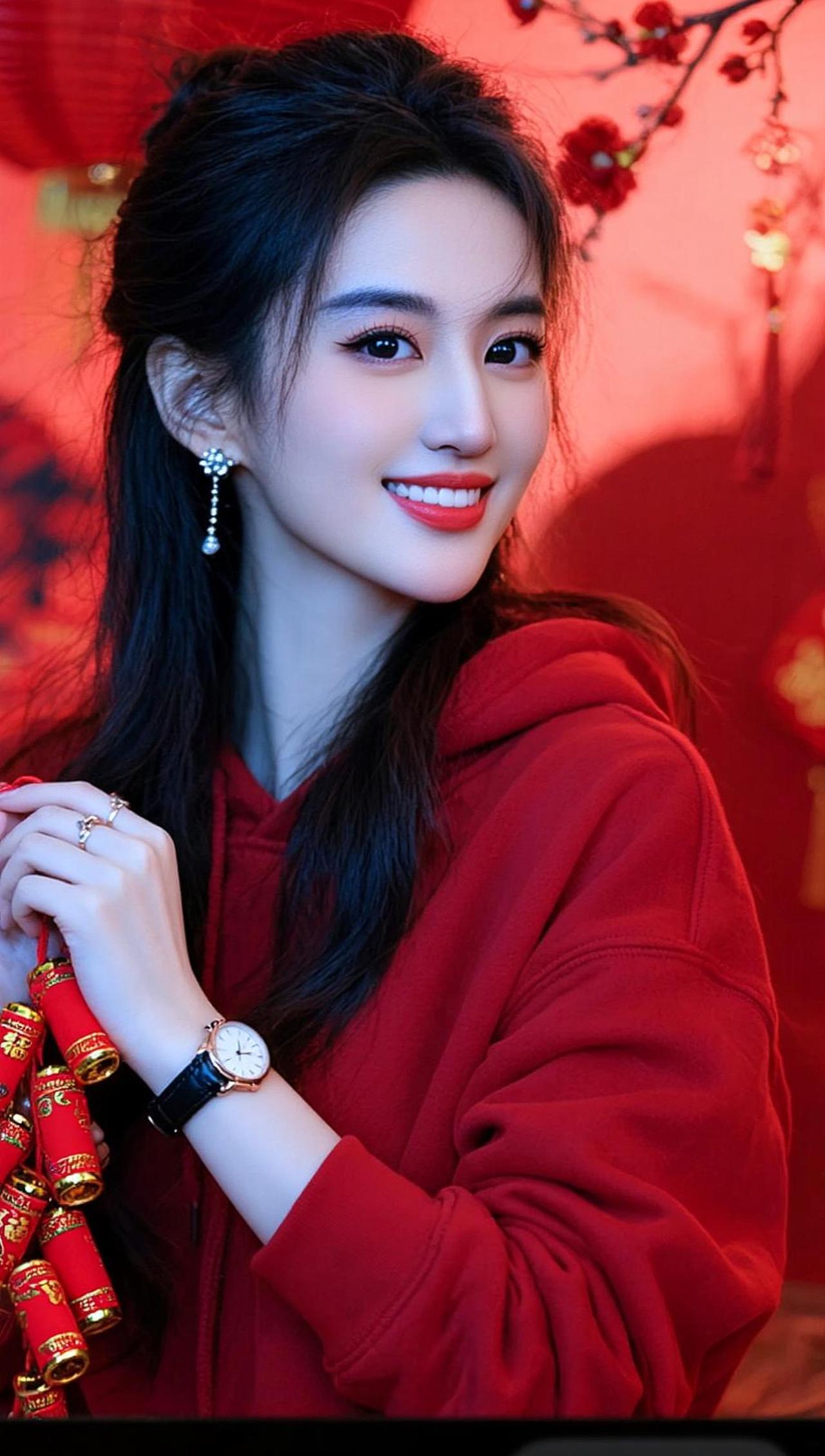 随变ai随便玩 我要上热们 红色系穿搭 每日分享