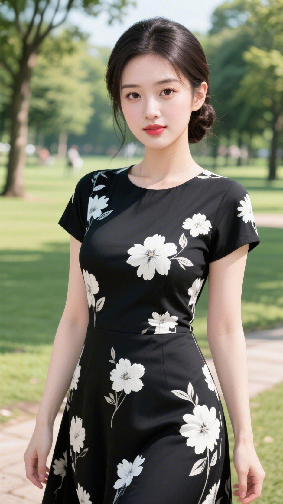 《夏野织花》
 
风把云揉成蓬松的棉团，落在草坪的光斑里轻晃。树荫是流动的墨色，